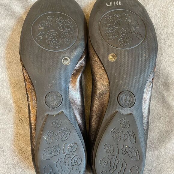 Vintage Sesto Meucci Bronze Metallic Leather Flats Women Size 9 - Picture 7 of 8